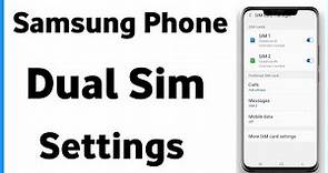 Dual Sim Settings | 2 Sim Card Settings | Samsung Sim Setting | Dual Sim Always On Samsung