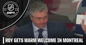 Patrick Roy gets a huge ovation in return to Montreal | NHL on ESPN