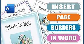 Borders in Word | How to use page border in MS Word | MS Word tutorials