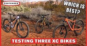 ORBEA OIZ vs SCOTT SPARK vs SANTA CRUZ BLUR TR | Riding & Reviewing XC Bikes | Contender Bicycles
