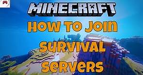 How to Join a Survival Minecraft Server