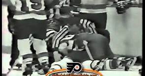 Apr 9, 1974 Bryan Hextall vs Gary Dornhoefer Atlanta Flames vs Philadelphia Flyers