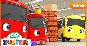 Buster's Trip to the Supermarket | +30 Minutes of Kids Cartoons | Go Buster