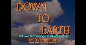 Down to Earth ... Rita Hayworth, Larry Parks, Marc Platt 1947 Color