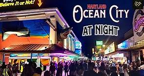 Ocean City Maryland Boardwalk at Night [4K]
