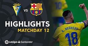 Highlights Cádiz CF vs FC Barcelona (2-1)