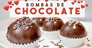 BOMBAS de CHOCOLATE 🍫 | La receta más FÁCIL paso a paso 🤎 (Hot Chocolate Bombs)