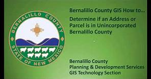 BernCo GIS: How To Determine if Address is in Unincorporated Bernalillo County