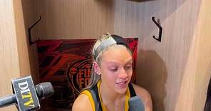 Gabbie Marshall interview after Iowa's loss to South Carolina in national championship game