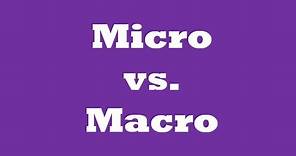 ★Micro vs. Macro [QuickEcon]★