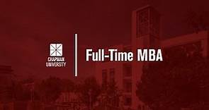 Full Time MBA Program at Chapman University