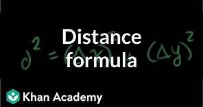 Distance formula | Analytic geometry | Geometry | Khan Academy