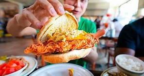 America’s Best Chicken Sandwich!! ASHEVILLE FOOD TOUR + Brisket Cheesesteak in North Carolina!!