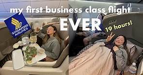 My Entire FIRST Business Class Experience! NEW YORK to SINGAPORE | 19 hours on Airbus A350 ✈️