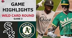 Chicago White Sox vs. Oakland Athletics Game 3 Highlights | Wild Card Round (2020)