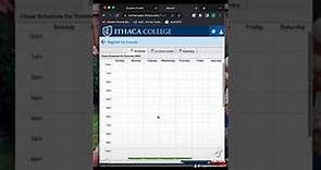 Ithaca College - How To Register (Add) a Class
