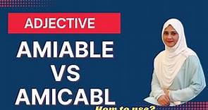 Amiable and Amicable - What is the Differences