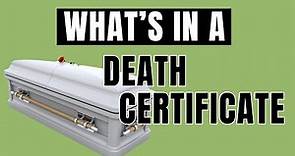 Where Can You Get a Death Certificate (& what information is in it)