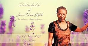 Celebrating The Life of June Griffith