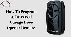 How To Program A Universal Garage Door Opener Remote