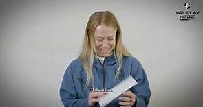 Emily Sonnett reads a special letter from her parents before the World Cup