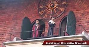 The traditional jagiellonian university clock, Krakow, Poland