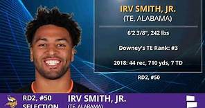 Irv Smith Jr. Drafted By Minnesota Vikings With 50th Pick In Round 2 of NFL Draft - Grade & Analysis