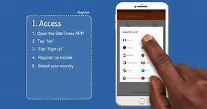 How to register on the StarTimes app