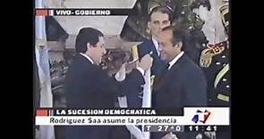 Adolfo Rodríguez Saá Presidente de la Nación Argentina en 2001.