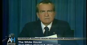 President Nixon Resignation Address