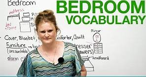 English Vocabulary - In the bedroom...