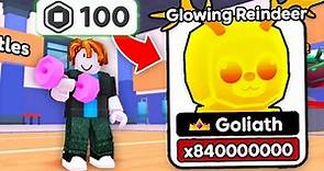 Starting Over as NOOB But I Only Have 100 Robux in Arm Wrestling Simulator! (Roblox)