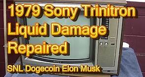 1979 Sony Trinitron KV1922 Repair Liquid Damaged Vintage Color Television