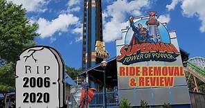 Superman: Tower of Power Ride Removal, History & Review | Six Flags St. Louis Intamin Drop Tower
