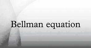 Bellman equation