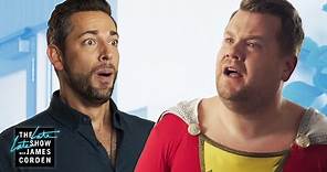 Zachary Levi Brings Out James's Inner-Shazam