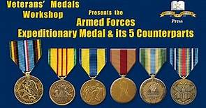 Armed Forces Expeditionary Medal (AFEM) & 5 Counterpart Medals for Armed Forces Expeditionary Medal