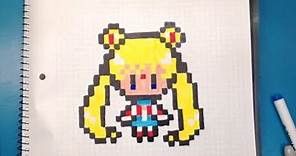 Pixel Art hecho a mano Sailor Moon #Pixelart