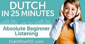 25 Minutes of Dutch Listening Comprehension for Absolute Beginner