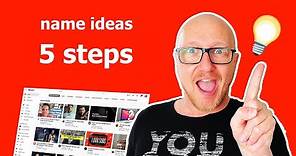 YouTube name ideas - in 5 easy steps