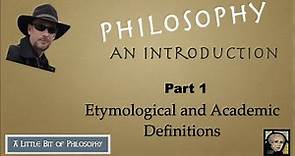 Introduction to Philosophy (PHI 101: Lecture 1)