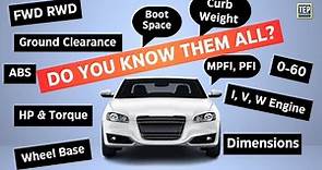 17 Things You Should Know About Your Car | Car Specs Explained