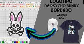 Como diseñar logotipo de PSYCHO BUNNY para gorras y camisas/ WILCOM E4.2