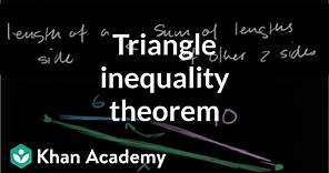 Triangle inequality theorem | Perimeter, area, and volume | Geometry | Khan Academy
