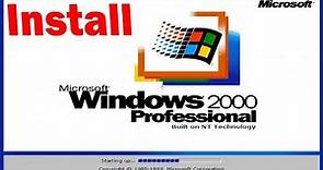 Install Windows 2000 Professional - 21 Year Old