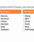 Contoh kalimat semi formal Indonesia