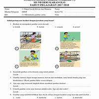 Soal Ulangan Harian Kelas 5 Tema 3 Subtema 1