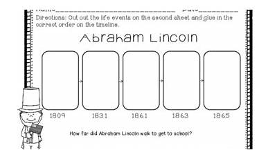 abraham lincoln timeline worksheet