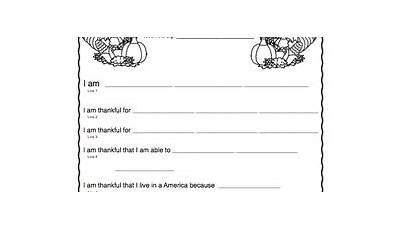 5th grade thanksgiving worksheet