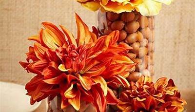 ﻿Fall Table Centerpieces With Acorns